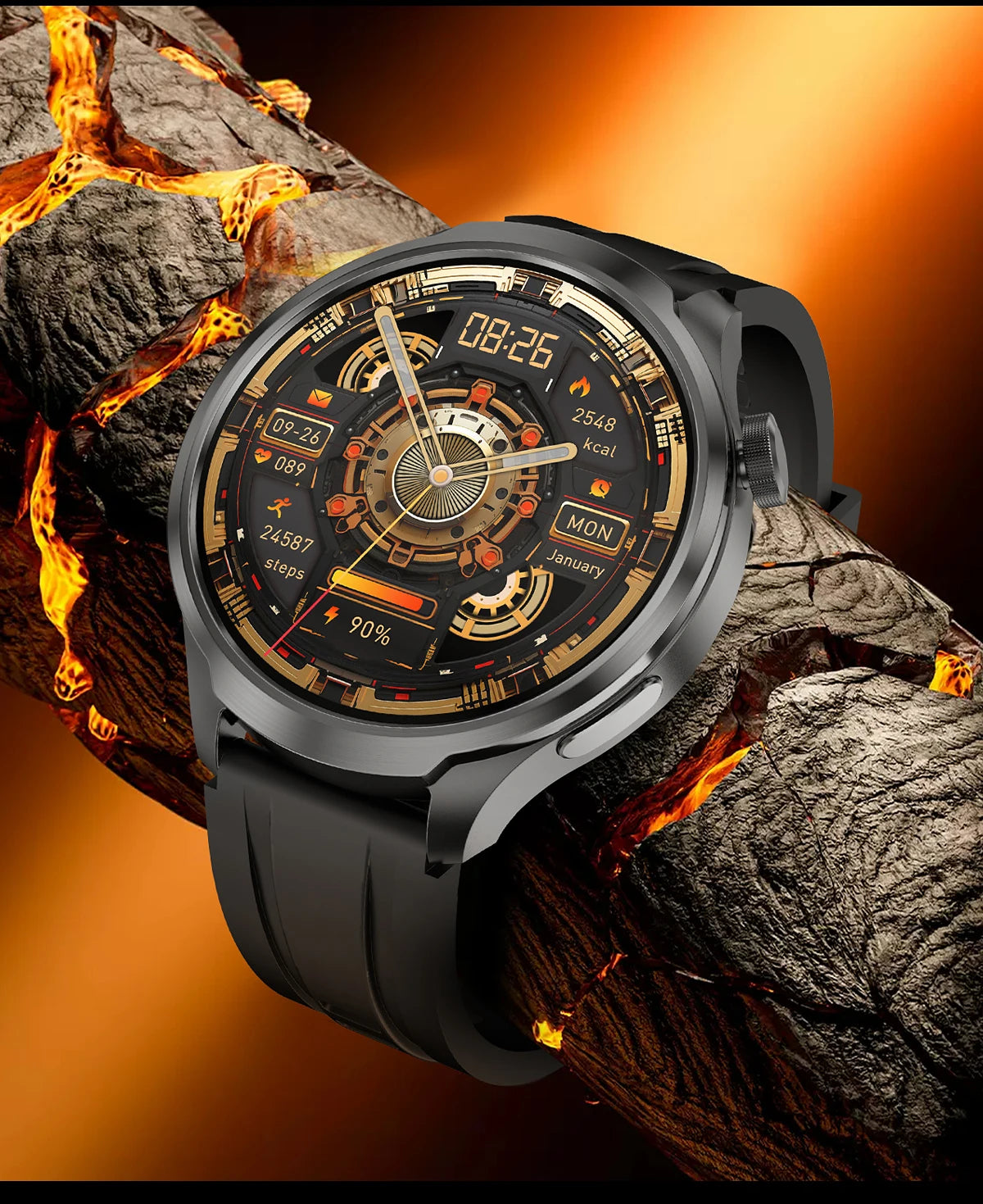 ⨠**New 2025 Model!** A sporty **smartwatch** with a **1.85ā AMOLED display**, heart rate & blood pressure monitoring, **NFC, GPS**, and more! **Compatible with Huawei & iOS** āš„