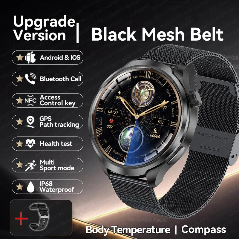 ⨠**New 2025 Model!** A sporty **smartwatch** with a **1.85ā AMOLED display**, heart rate & blood pressure monitoring, **NFC, GPS**, and more! **Compatible with Huawei & iOS** āš„