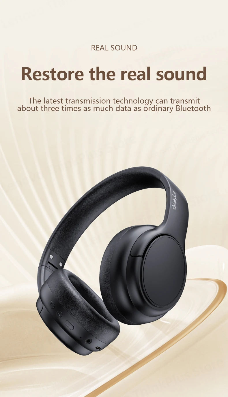 **Lenovo TH20 – Wireless Bluetooth 5.3 Headphones with Dual Mode, Foldable for Sports, Music & Gaming! 🎧**