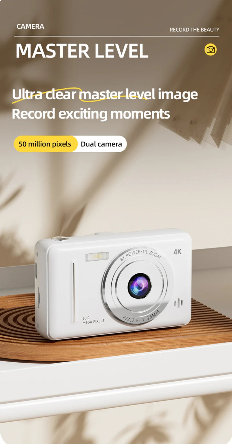 Xiaomi 4K Digital Camera – 50MP, Dual Camera, Retro Design & Auto Focus