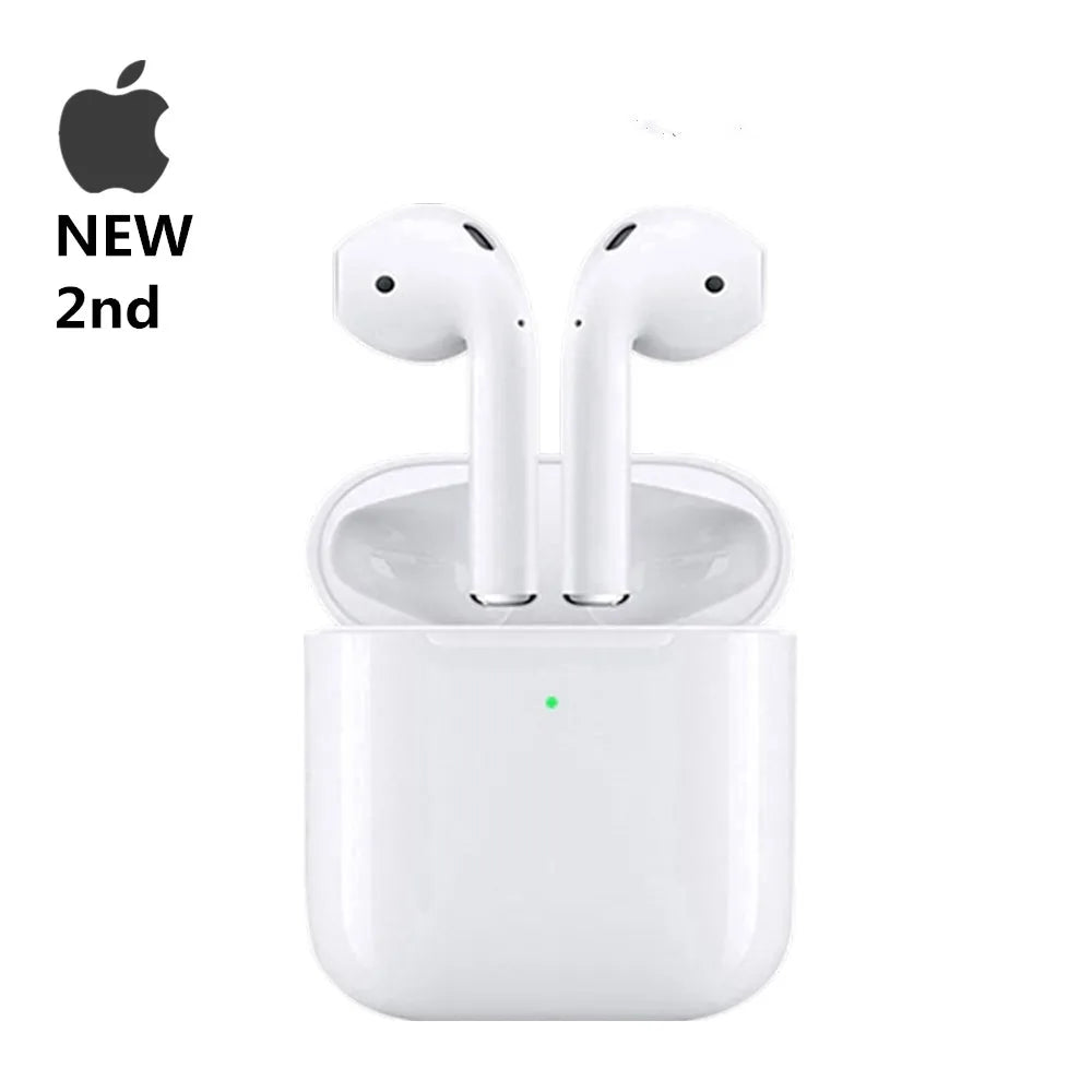 Apple AirPods 2nd Generation True Wireless Bluetooth Earphones with Wireless Charging Box H1 Chip 100% Original NEW, for IPhone