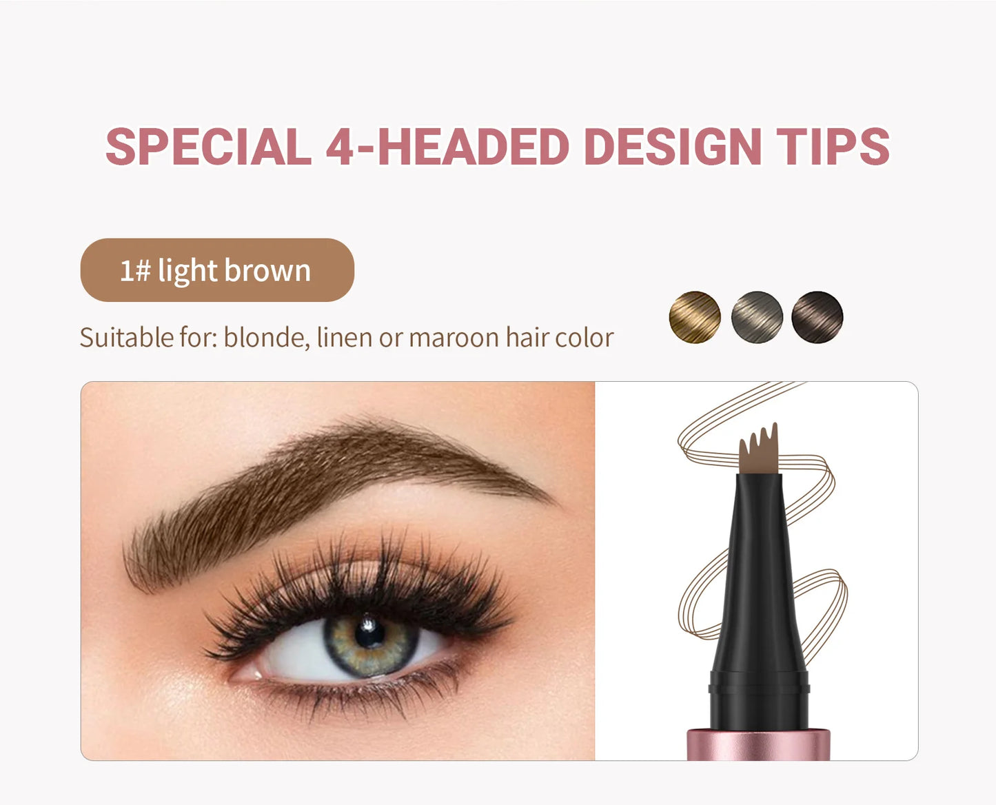 Eyebrow Pencil Waterproof Liquid Eyebrow Pen Makeup Long Lasting Brow Pen Brown Black Eye Tattoo Cosmetics