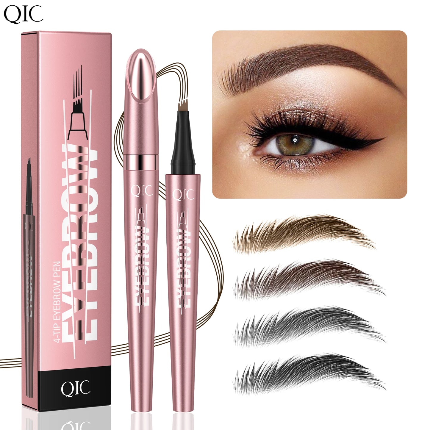 Eyebrow Pencil Waterproof Liquid Eyebrow Pen Makeup Long Lasting Brow Pen Brown Black Eye Tattoo Cosmetics