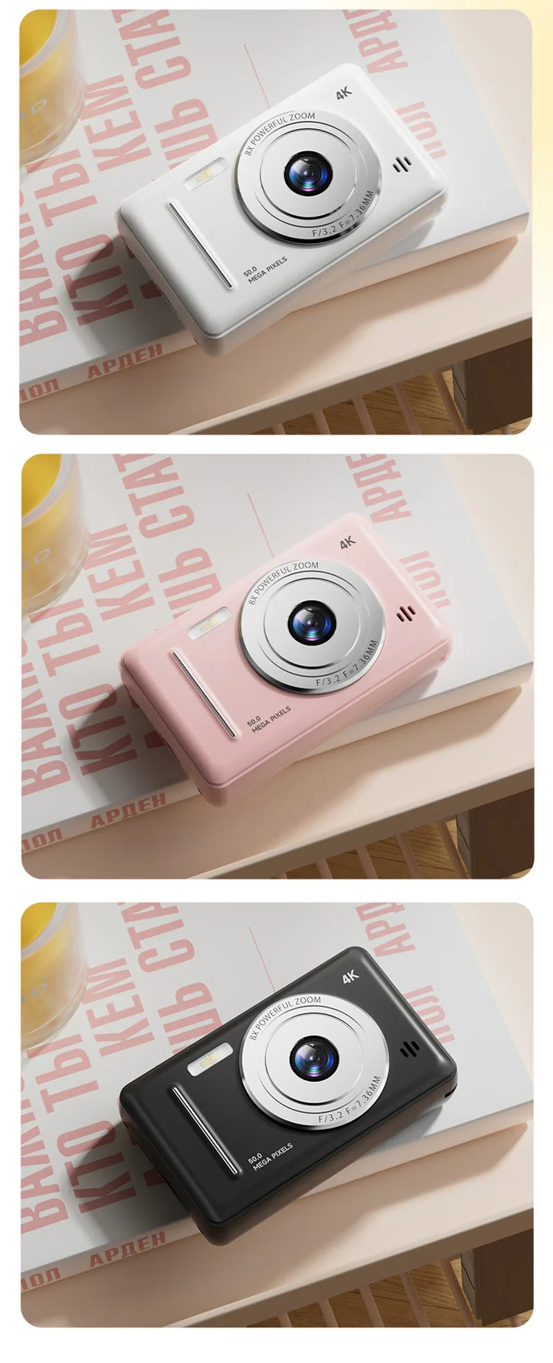 Xiaomi 4K Digital Camera – 50MP, Dual Camera, Retro Design & Auto Focus