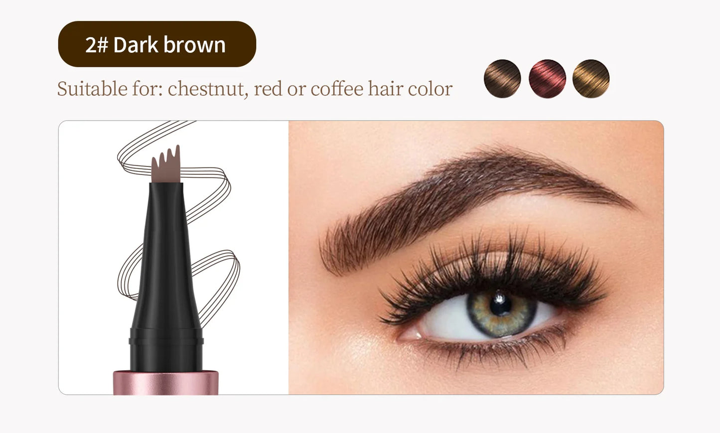 Eyebrow Pencil Waterproof Liquid Eyebrow Pen Makeup Long Lasting Brow Pen Brown Black Eye Tattoo Cosmetics