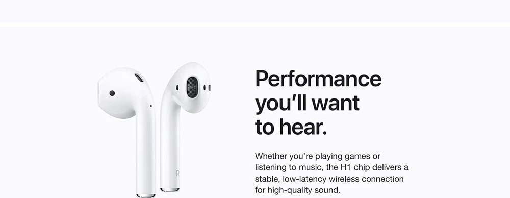 Apple AirPods 2nd Generation True Wireless Bluetooth Earphones with Wireless Charging Box H1 Chip 100% Original NEW, for IPhone