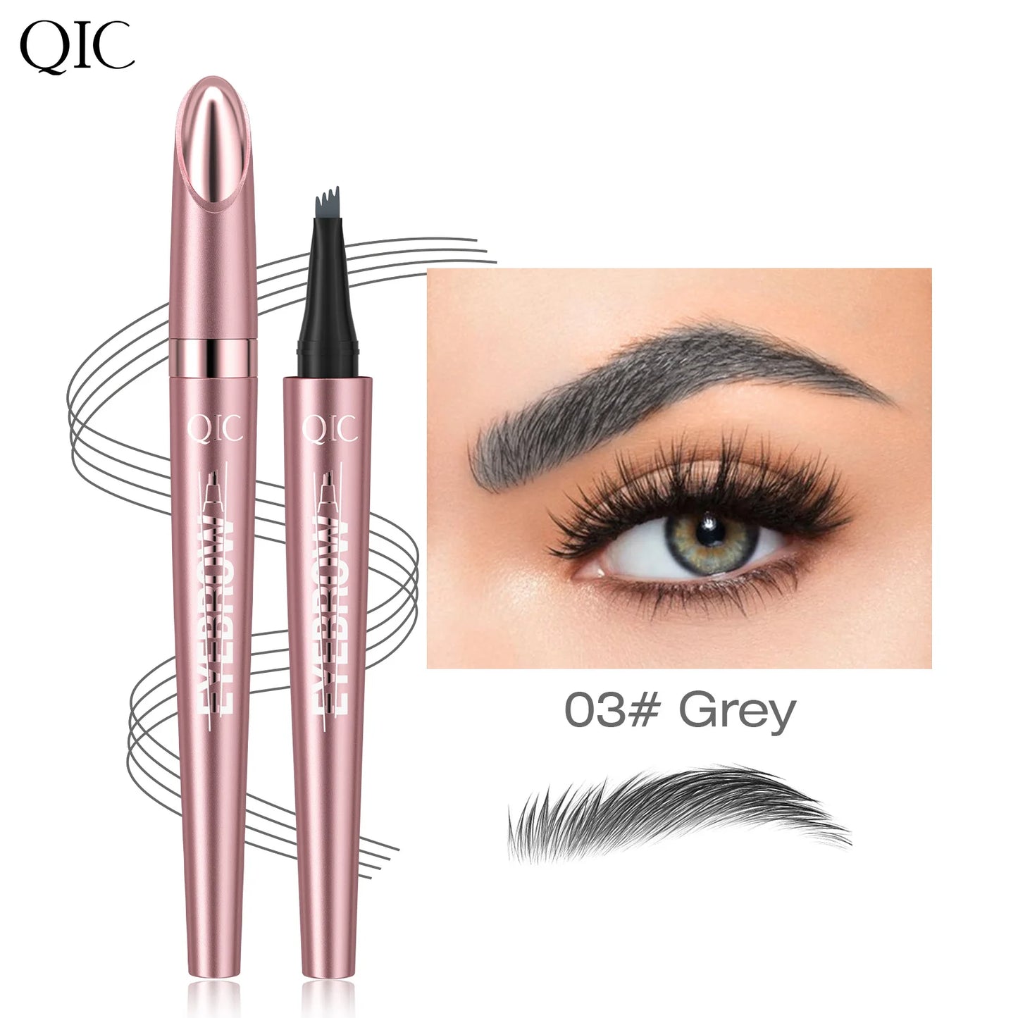 Eyebrow Pencil Waterproof Liquid Eyebrow Pen Makeup Long Lasting Brow Pen Brown Black Eye Tattoo Cosmetics