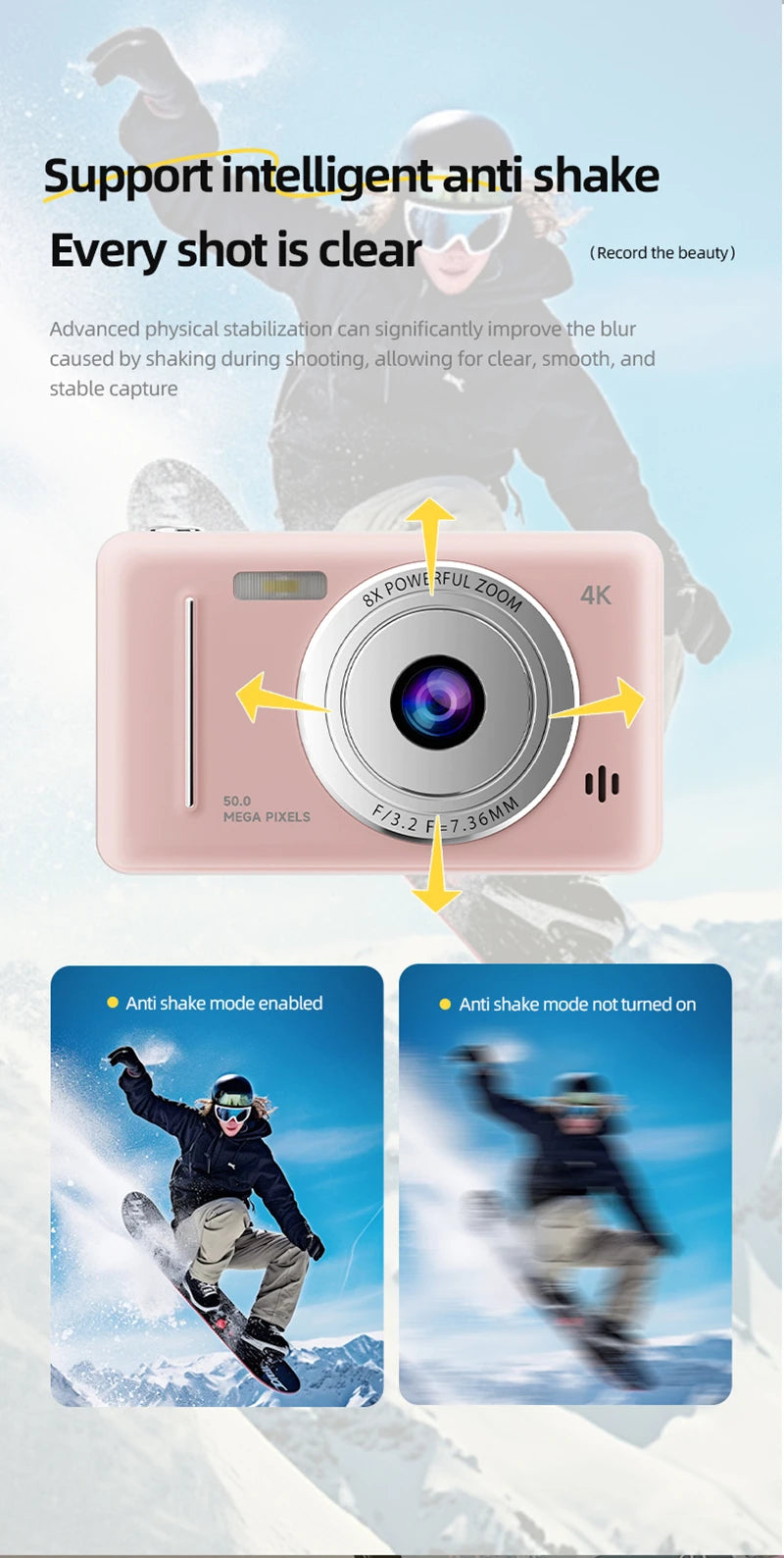 Xiaomi 4K Digital Camera – 50MP, Dual Camera, Retro Design & Auto Focus