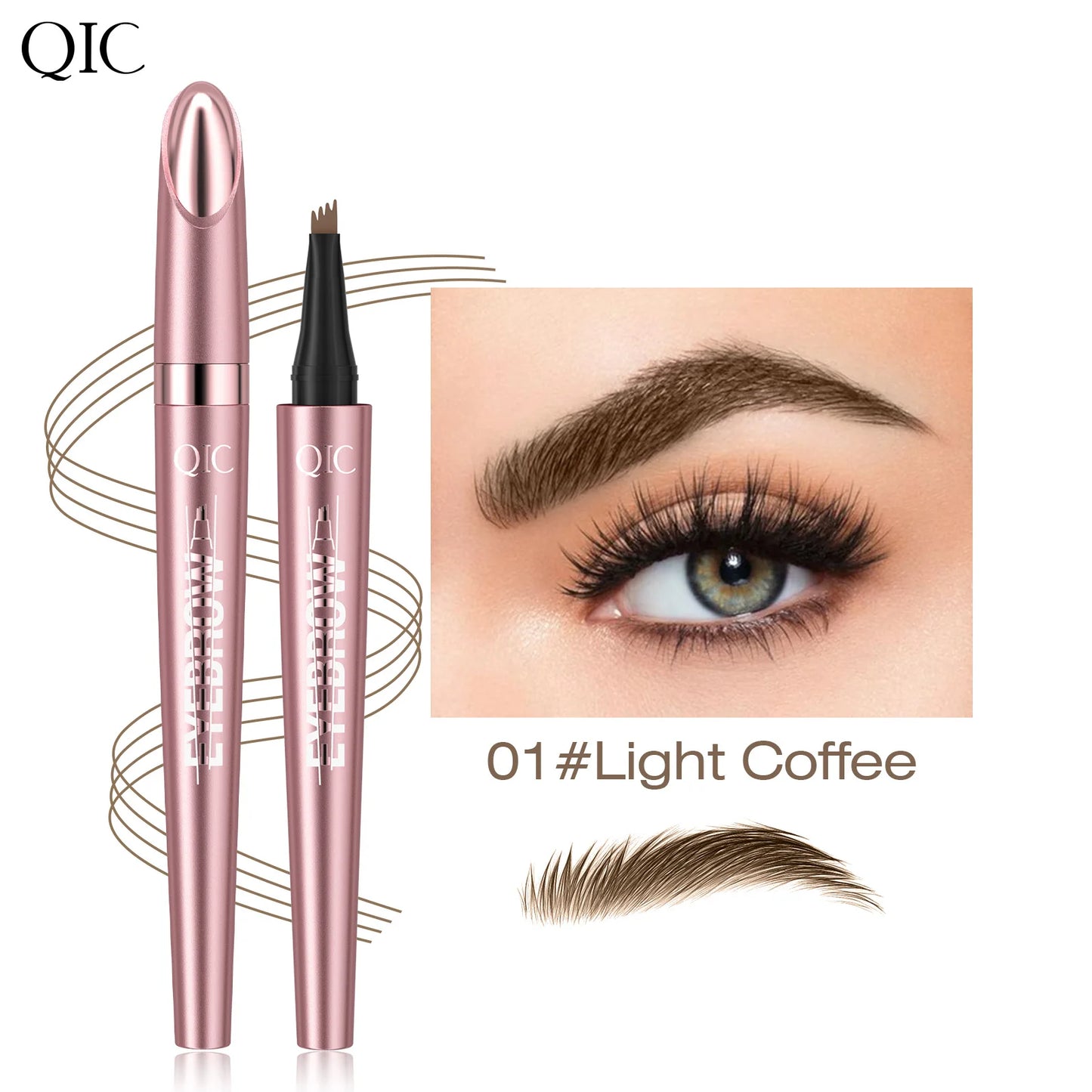 Eyebrow Pencil Waterproof Liquid Eyebrow Pen Makeup Long Lasting Brow Pen Brown Black Eye Tattoo Cosmetics